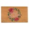 Merry Christmas Poinsettia Wreath 30" x 18" Door Mat